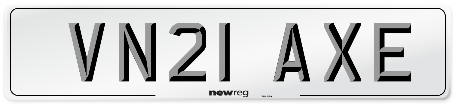 VN21 AXE Number Plate from New Reg